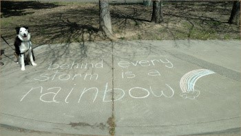 Chalk drawing with Jasper